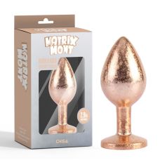 Анальна пробка золотистого кольору із сріблястим кристалом Chisa Nebula Gold Gem Butt Plug розмір M