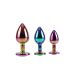 Набор анальных пробок с кристаллами радужного цвета Chisa  Gem Butt Plug 3 штуки разных размеров