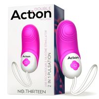 Вібратор Пульсатор для жінок для точки G рожевий Action No Thirteen Stimulator 2 in 1 Vibration Pulsation