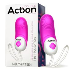 Вибратор Пульсатор для женщин для точки G розовый Action No Thirteen Stimulator 2 in 1 Vibration Pulsation