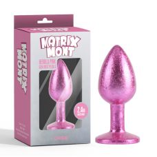 Анальная пробка с кристаллом розового цвета Chisa Nebula Gem Butt Plug размер Small