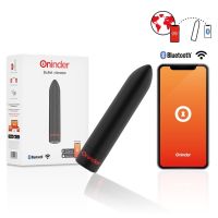 Смарт вибропуля для клитора черная Oninder Berlin Bullet Vibrator 9 Modes Free App