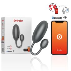 Смарт вибратор для пар черный Oninder Tokyo Vibrating Egg Cm Free App