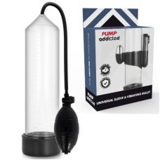 Вакуумная помпа для мужчин на член прозрачно черного цвета Addicted Toys Pump Rx3 Transparent Vibrator