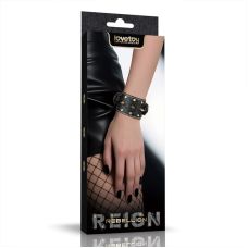 Браслет-манжета з шипами з високоякісного поліуретану коричневого кольору Lovetoy Rebellion