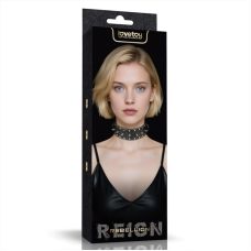 Чокер с шипами из высококачественного полиуретана коричневый Lovetoy Rebellion Reign Vintage Spike Collar