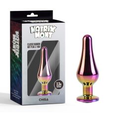 Анальная пробка с кристаллом радужного цвета Chisa Classic Butt Plug 3.7