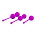 Вагінальні кульки 3 різних розмірів фіолетового кольору Lybaile Kegel Balls Three In One