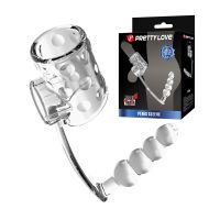 Массажер простаты с Эрекционным кольцом Насадка на член прозрачный Lybaile Bigger Thicker Penis Sleeve