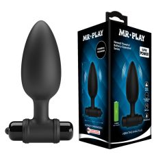 Анальная вибропробка черная Mr Play Vibrating Anal Plug
