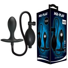 Надувающаяся анальная пробка черная Mr Play Inflatable Anal Plug