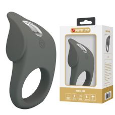 Ерекційна насадка на пеніс зі стимуляцією клітора сіра Lybaile Master Ring