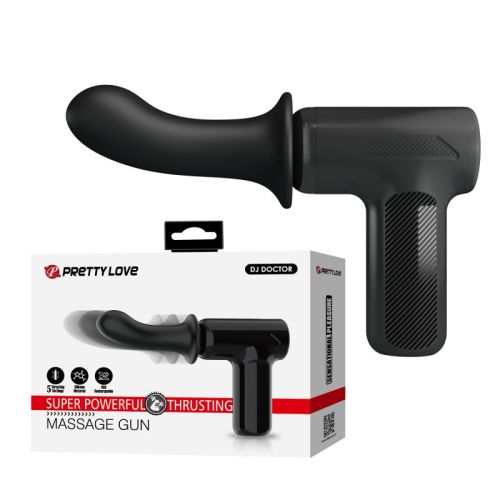 Вібратор Пульсатор пістолет з рукояткою для точки G чорного кольору Lybaile Massage Gun DJ Doctor