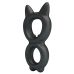 Ерекційне кільце подвійне на член чорне Crazy Bull Super Soft Toran