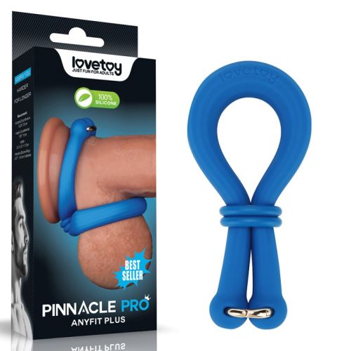 Эрекционная петля на член синего цвета Lovetoy Pinnacle Pro Anyfit Plus Stretcher 