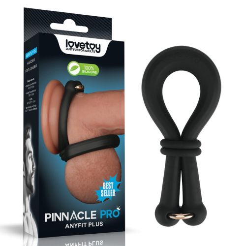 Эрекционная петля на член черного цвета Lovetoy Pinnacle Pro Anyfit Plus Stretcher 