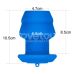 Порожня анальна пробка рельєфна синього кольору Lovetoy Bulge Peeper Silicone Anal Plug