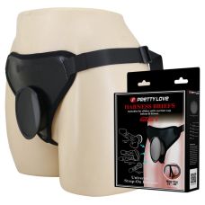 Трусики для страпону з відкритим доступом чорні LYBAILE Harness Briefs Galudio I