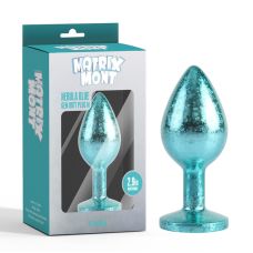 Анальная пробка с кристаллом голубого цвета Chisa Nebula Gem Butt Plug размер Medium