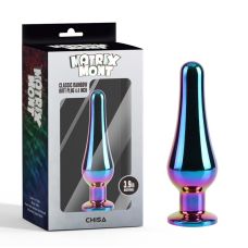 Анальная пробка с кристаллом радужного цвета Chisa Classic Butt Plug 4.4