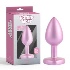 Анальная пробка с кристаллом в форме сердца розовая Chisa Heart Butt Plug размер Medium