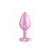 Анальная пробка с кристаллом в форме сердца розовая Chisa Heart Butt Plug размер Medium