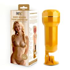 Мастурбатор для мужчин Вагина в колбе и на присоске с вибрацией Chisa Darcey Realistic Vagina Cup