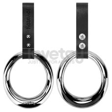 Фиксатор-кольцо на пенис металлический серебристый с петлей Lovetoy Pinnacle Pro Prime Grip размер Large 