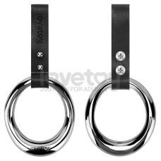 Фиксатор-кольцо на пенис металлический серебристый с петлей Lovetoy Pinnacle Pro Prime Grip размер Medium 