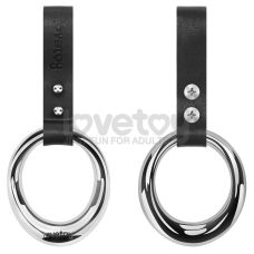 Фиксатор-кольцо на пенис металлический серебристый с петлей Lovetoy Pinnacle Pro Prime Grip размер Small 