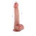 Фалоімітатор реалістичний на присосці силіконовий тілесний Vscnovelty Dual-Layered Nature-Feel Silicone Dildo 9.0