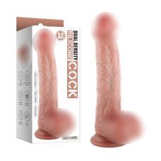 Фалоімітатор реалістичний на присосці силіконовий тілесний Vscnovelty Dual-Layered Nature-Feel Silicone Dildo 9.0