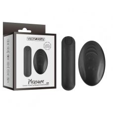 Мини вибропуля для клитора с пультом управления черная Vscnovelty Pleasure Luxury Mini Rechargeable Bullet Vibrator