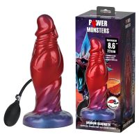 Надувний фалоімітатор реалістичний з присоскою червоний Power Monsters Shadow Behemoth