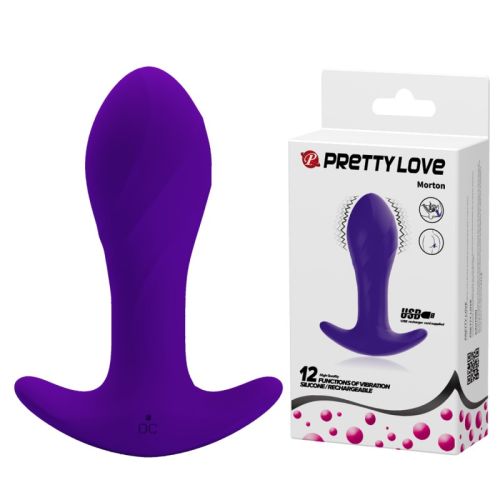 Анальна фіолетова вібропробка LYBAILE Anal Plug Massager