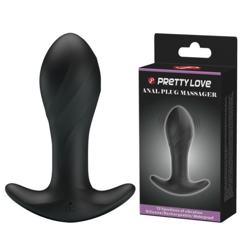 Анальна вібропробка чорна LYBAILE Anal Plug Massager