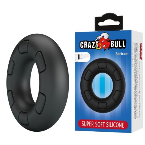Эрекционное кольцо на член силиконовое черное Crazy Bull Cock Ring Crazy Bull Viggo
