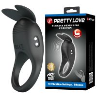 Эрекционное виброкольцо на пенис черное LYBAILE Vibrant Penis Ring Carlton