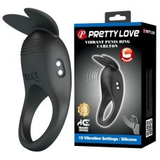 Эрекционное виброкольцо на пенис черное LYBAILE Vibrant Penis Ring Carlton