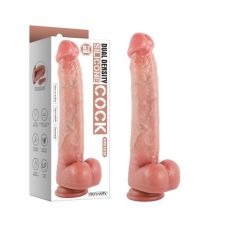 Фаллоимитатор реалистичный на присоске силиконовый телесный Vscnovelty 10.2” Dual-Layered Nature-Feel Silicone Dildo-King Sized