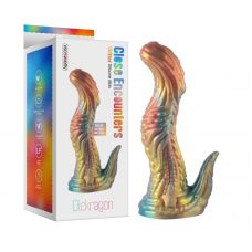 Фаллоимитатор в виде пришельца силиконовый разноцветный Vscnovelty Glitter Silicone Dildo Dickragon