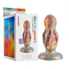 Фаллоимитатор в виде пришельца силиконовый разноцветный Vscnovelty Glitter Silicone Dildo Devilfish