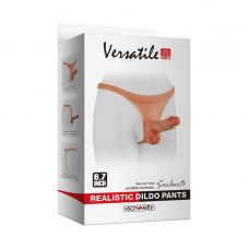 Ремінний страпон реалістичний на стрингах помаранчевий Vscnovelty Versatile Pants 