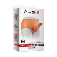 Ременной страпон реалистичный на шортиках оранжевый Vscnovelty Versatile Pants 
