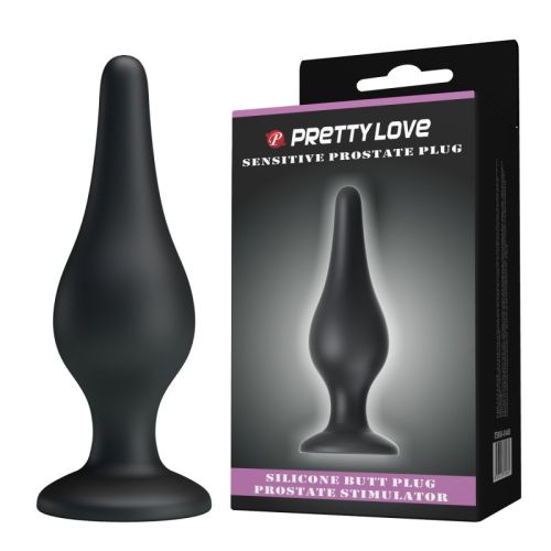 Анальний корок на присосці чорний LYBAILE Sensitive Prostate Plug
