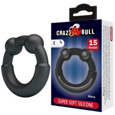 Эрекционное кольцо на член силиконовое черное Crazy Bull Meco
