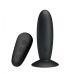 Анальная вибропробка с пультом управления силиконовая черная Mr Play Remote Control Vibrating Anal Plug