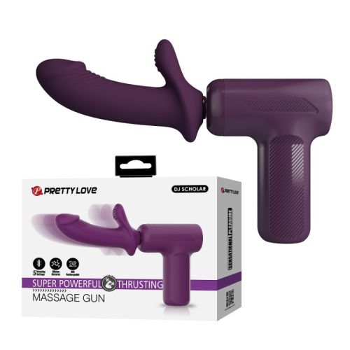 Вибратор пульсатор Ручная секс-машина с рукояткой фиолетовая LYBAILE Massage Gun