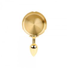 Анальна пробка з попільничкою золотиста Bdsm4u Ashtray Anal Plug Gold