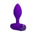 Анальна вібропробка T-подібна фіолетова LYBAILE Vibra Butt Plug